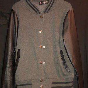 Black and gray jacket.